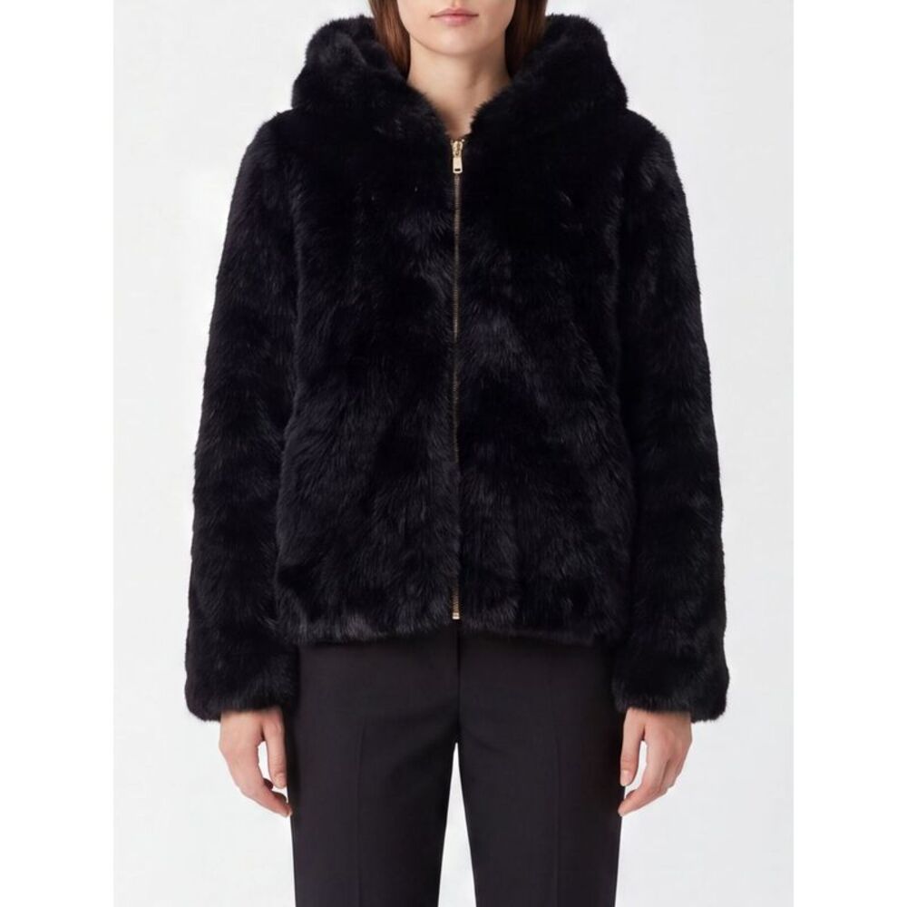Moose Knuckles Women Moose Knuckles Faux Fur Hooded Zip-Up Jacket